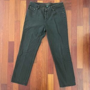 Lauren Jeans Co by Ralph Lauren Black Bootcut Jeans Size 14W 100% Cotton